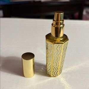 Gold‎ Geometric Glass Refillable Perfume Bottle